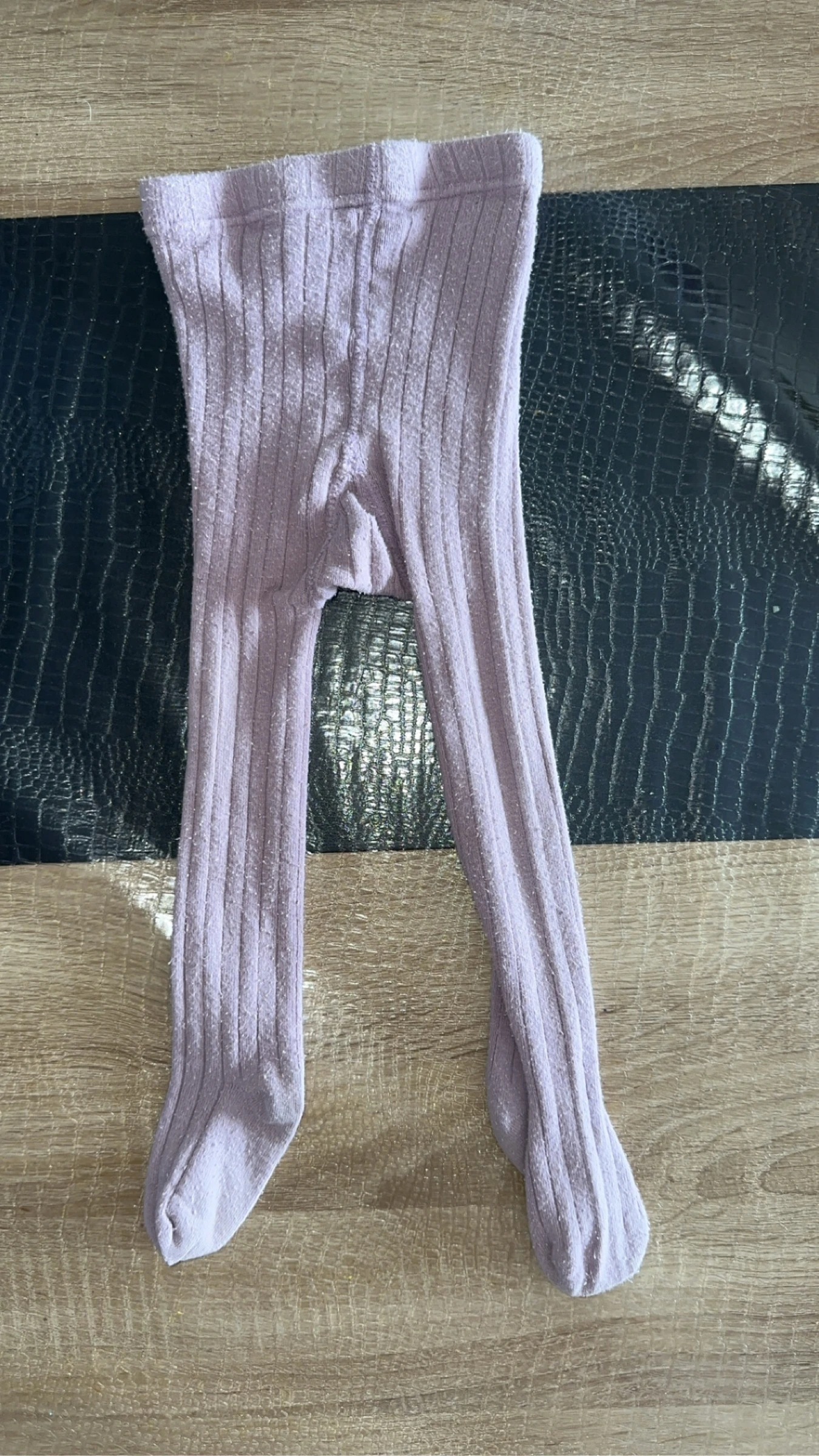 Collant petite fille mauve 